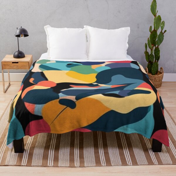 Item preview, Colorful Abstract Floral Pattern | Modern Art Design | Red, Yellow, Orange Flowers designed and sold by Ditstyle.