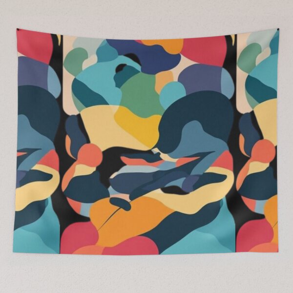 Item preview, Colorful Abstract Floral Pattern | Modern Art Design | Red, Yellow, Orange Flowers designed and sold by Ditstyle.
