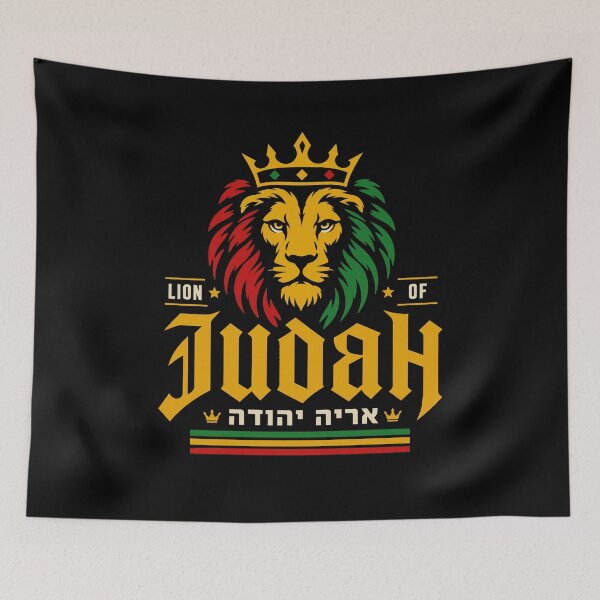 Item preview, Lion of Judah Crowned King Aryeh Yehuda Rasta designed and sold by crouchingpixel.