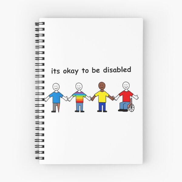 Item preview, Its Okay To Be Disabled Diversity Inclusion Disability Pride Rainbow Wheelchair Sticks Figures designed and sold by DuneHaicna.