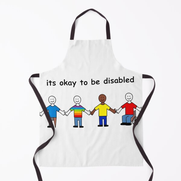 Item preview, Its Okay To Be Disabled Diversity Inclusion Disability Pride Rainbow Wheelchair Sticks Figures designed and sold by DuneHaicna.