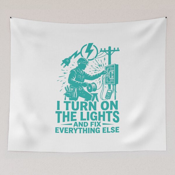 Item preview, Electrician "Turn on the lights" designed and sold by YOU SHOP NOW.