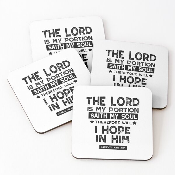 Item preview, Therefore I Will Hope in Him – Christian Scripture Quote Art designed and sold by FlinArt.