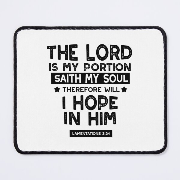 Item preview, Therefore I Will Hope in Him – Christian Scripture Quote Art designed and sold by FlinArt.