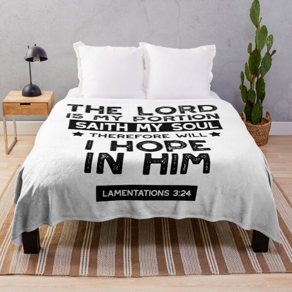 Item preview, Therefore I Will Hope in Him – Christian Scripture Quote Art designed and sold by FlinArt.