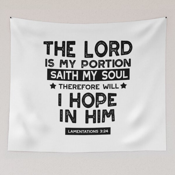 Item preview, Therefore I Will Hope in Him – Christian Scripture Quote Art designed and sold by FlinArt.