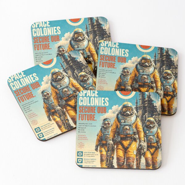 Item preview, Space Colonies Secure Our Future designed and sold by PlanetBPop.