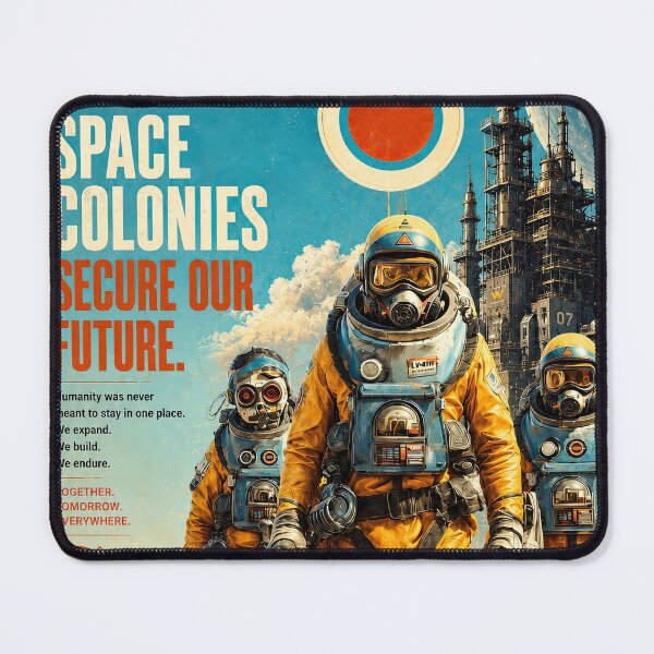 Item preview, Space Colonies Secure Our Future designed and sold by PlanetBPop.