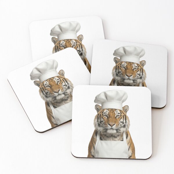 Item preview, Funny Siberian Tiger Chef Realistic Animal Cooking Humor Art designed and sold by LazyOwlStore.