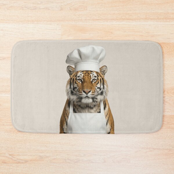 Item preview, Funny Siberian Tiger Chef Realistic Animal Cooking Humor Art designed and sold by LazyOwlStore.