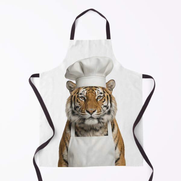 Item preview, Funny Siberian Tiger Chef Realistic Animal Cooking Humor Art designed and sold by LazyOwlStore.
