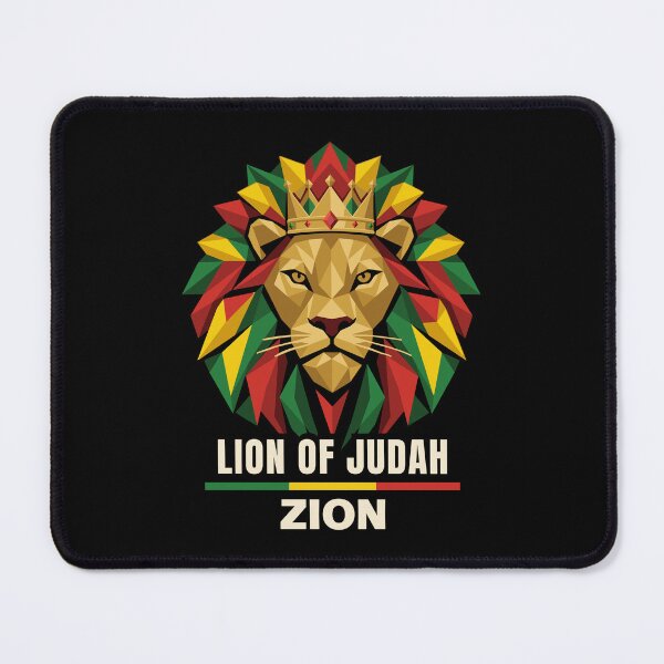 Item preview, Lion of Judah Zion Crowned Rasta Geometric Art designed and sold by crouchingpixel.