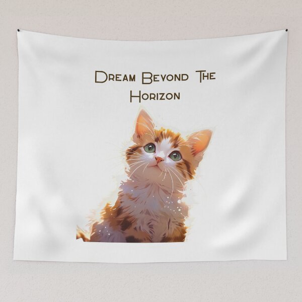 Item preview, Dream Beyond The Horizon - Cute Cat Art designed and sold by OneCklick.
