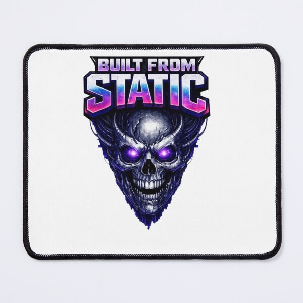 Item preview, BUILT FROM STATIC – Futuristic Cyberpunk Glitch Skull T‑Shirt designed and sold by THAMIM REALITY 2.0.