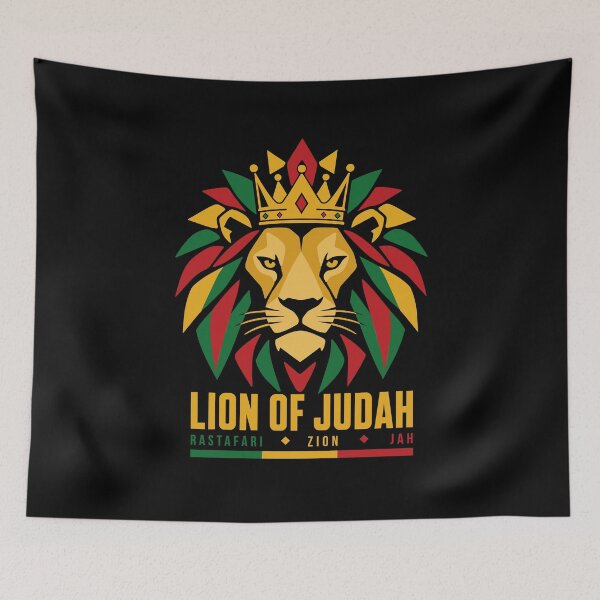 Item preview, Lion of Judah Rastafari Zion Jah Crowned Rasta Art designed and sold by crouchingpixel.