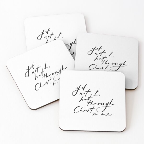 Item preview, Yet Not I But Through Christ In Me | Hand Lettered | Christian Typography designed and sold by zoemily.