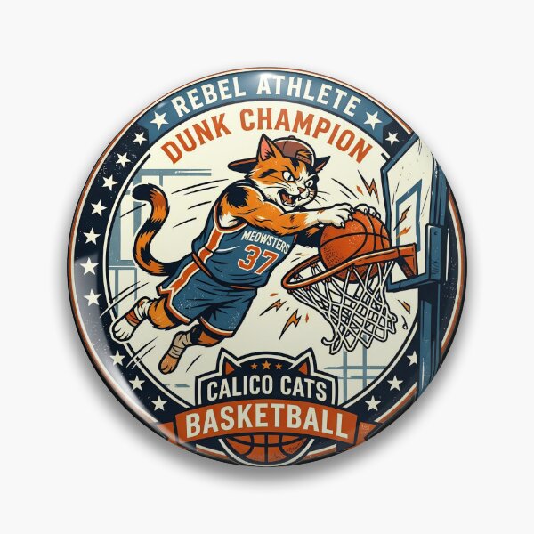 Item preview, Retro Calico Cat Basketball Dunk Champion designed and sold by Oommen Studio .