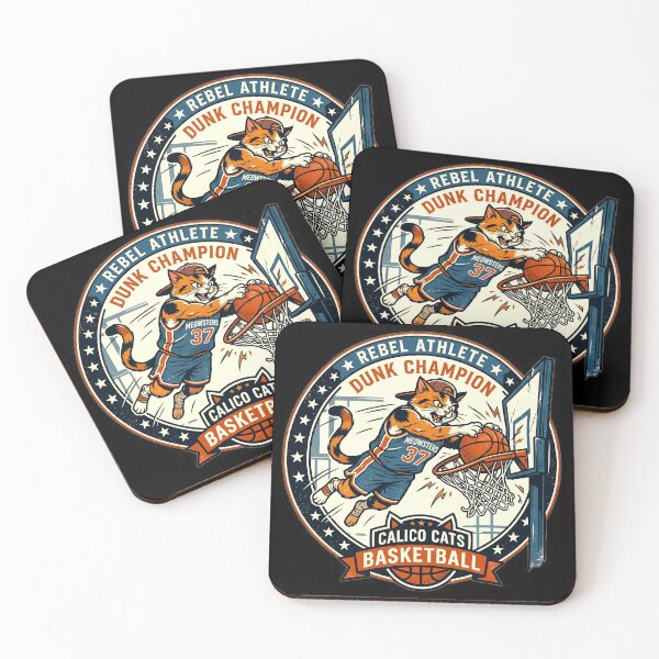 Item preview, Retro Calico Cat Basketball Dunk Champion designed and sold by Oommen Studio .