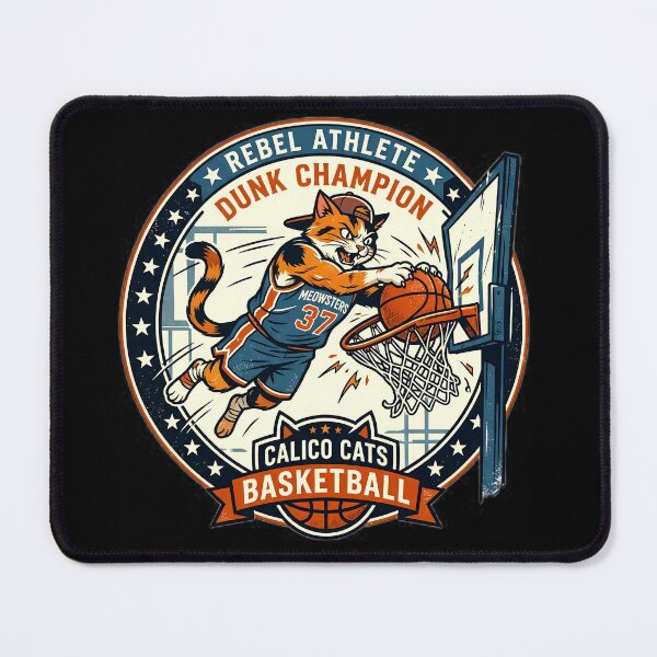 Item preview, Retro Calico Cat Basketball Dunk Champion designed and sold by Oommen Studio .