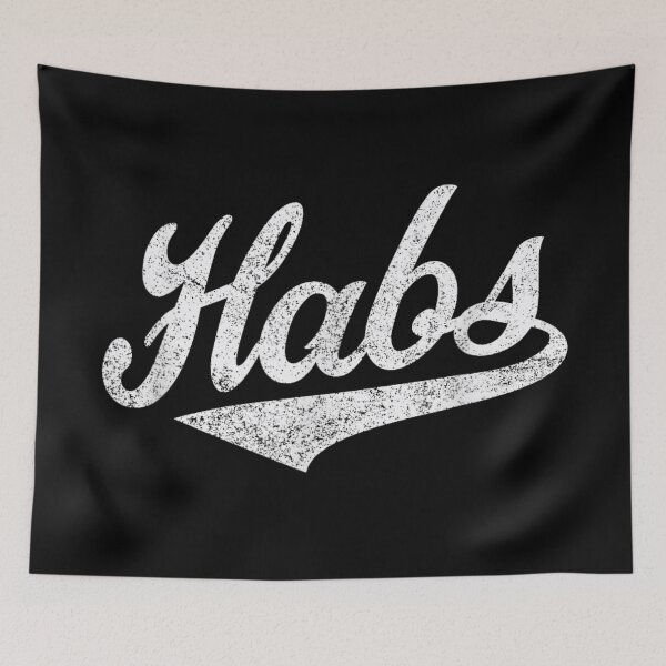 Item preview, Retro Vintage Habs Distressed Typography Script Font Ice Hockey Fan designed and sold by GalenoHenley.