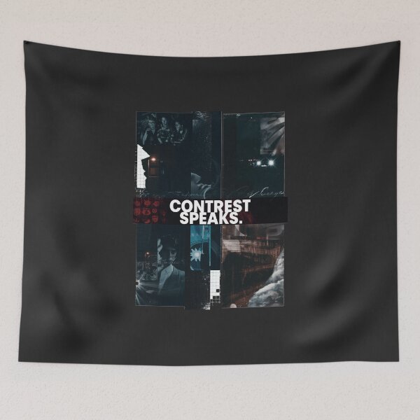 Item preview, Contrest Speaks Dark Grunge Collage Aesthetic Cinematic Noir Art designed and sold by ConfuseLab Alt.