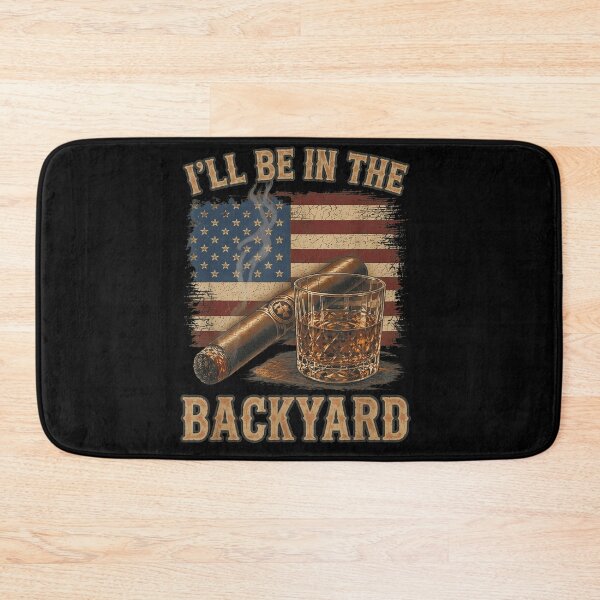 Item preview, Vintage American Flag Cigar And Whiskey Ill Be In The Backyard designed and sold by GalenoHenley.