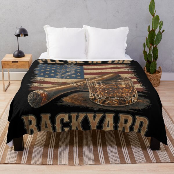 Item preview, Vintage American Flag Cigar And Whiskey Ill Be In The Backyard designed and sold by GalenoHenley.