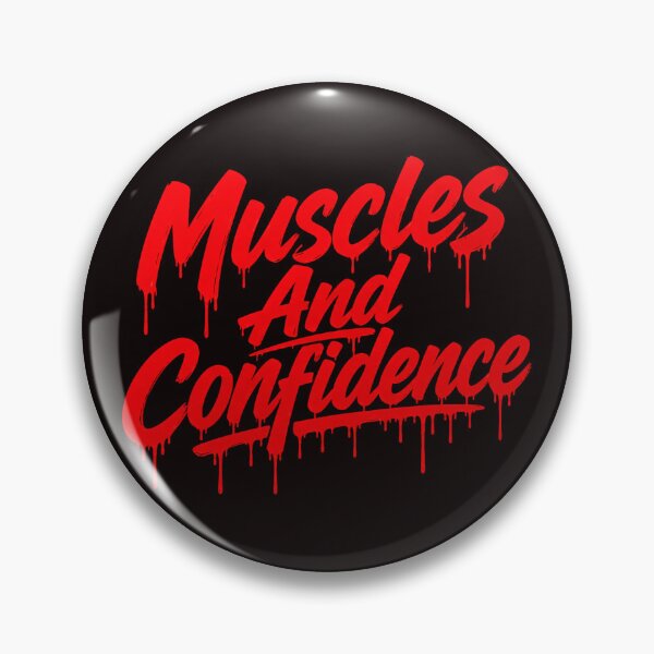 Item preview, Muscles And Confidence Red Dripping Gym Typography Design designed and sold by Tadeusz1.
