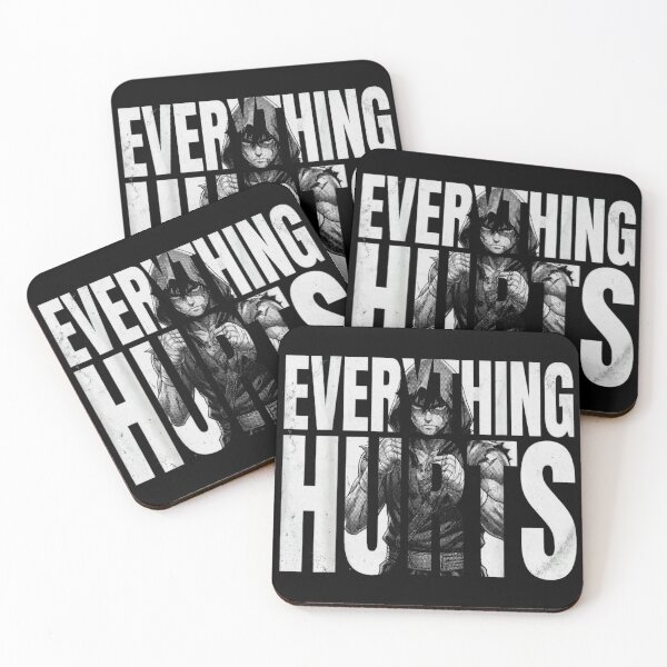 Item preview, Everything Hurts Anime Boxer Gym Motivation Aesthetic Manga Workout Fitness designed and sold by GalenoHenley.