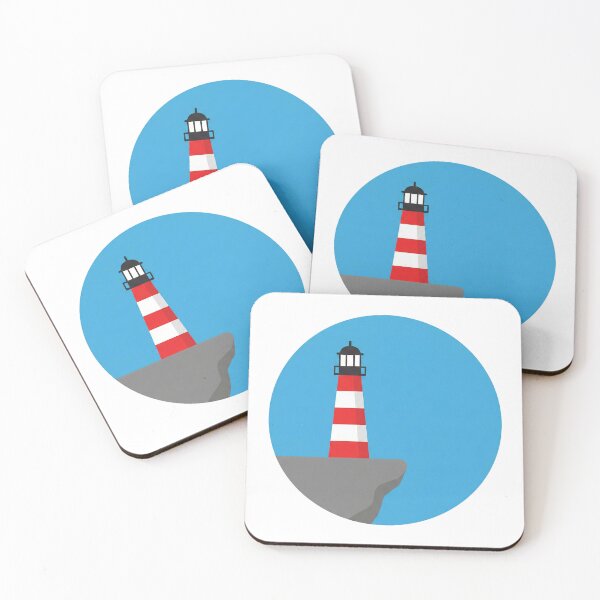 Item preview, Minimalist Coastal Lighthouse Cliff Graphic designed and sold by Opal Aura .
