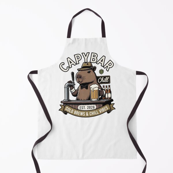 Item preview, Capybara Bartender Beer Tap Chill Vintage Logo designed and sold by octozap.