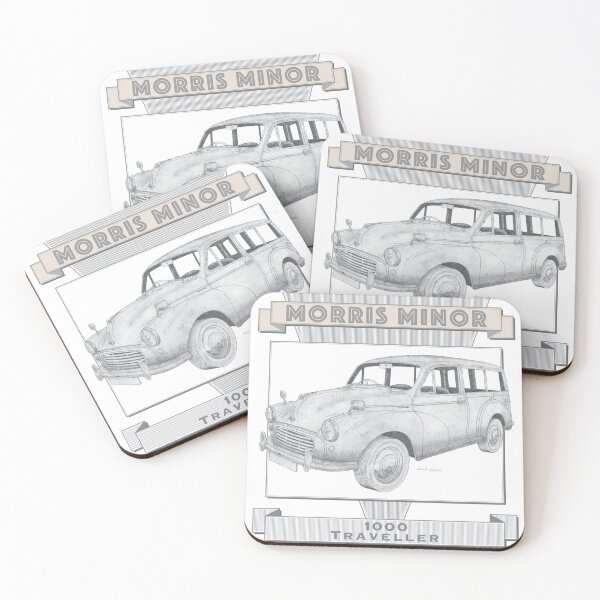 Item preview, Morris Minor 1000 Traveller Hand-drawn designed and sold by Classic Car Art Drawings.