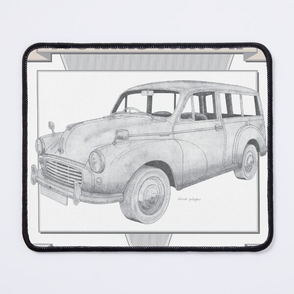 Item preview, Morris Minor 1000 Traveller Hand-drawn designed and sold by Classic Car Art Drawings.