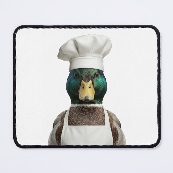 Item preview, Funny Mallard Duck Chef Realistic Animal Cooking Humor Art designed and sold by LazyOwlStore.