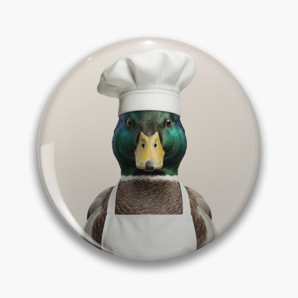 Item preview, Funny Mallard Duck Chef Realistic Animal Cooking Humor Art designed and sold by LazyOwlStore.