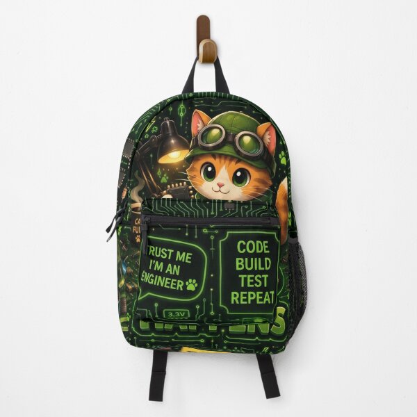 Item preview, Chip Happens Engineer Cat designed and sold by Omni Craft .