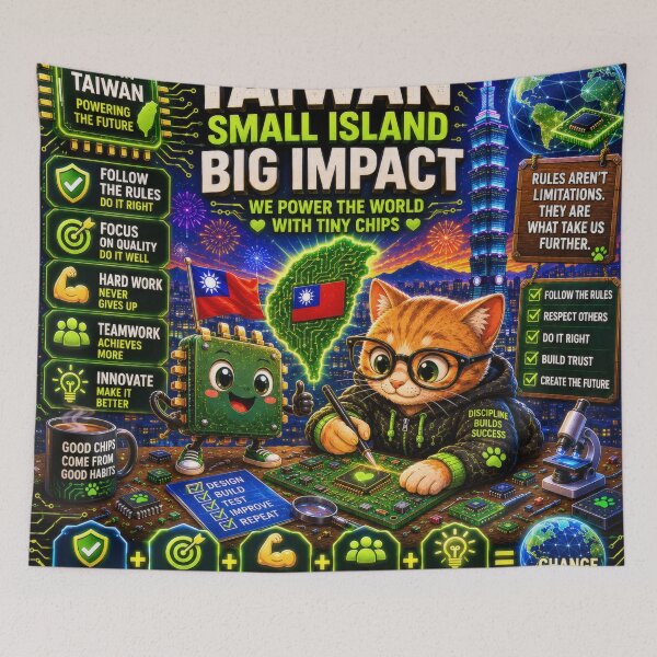 Item preview, Chip Happens Engineer Cat designed and sold by Omni Craft .