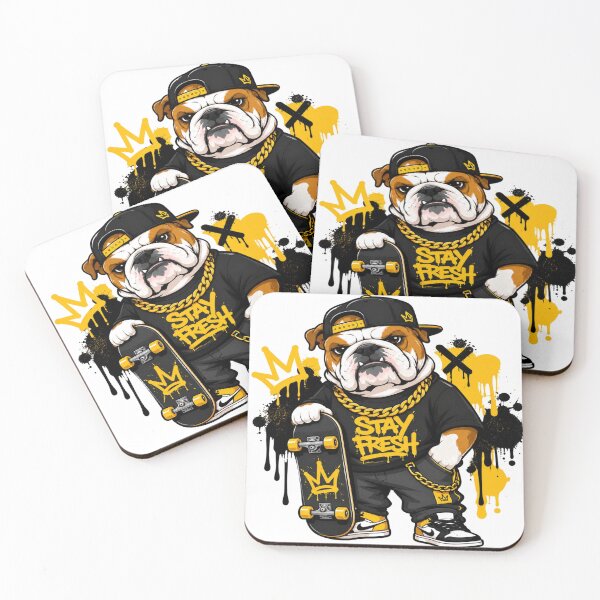 Item preview, Street Style Bulldog Skater Main Tag designed and sold by StickersHul.