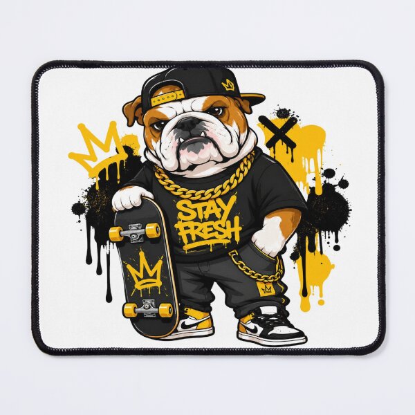 Item preview, Street Style Bulldog Skater Main Tag designed and sold by StickersHul.