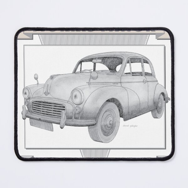Item preview, Morris Minor 1000 2 Door Saloon Hand-drawn designed and sold by Classic Car Art Drawings.