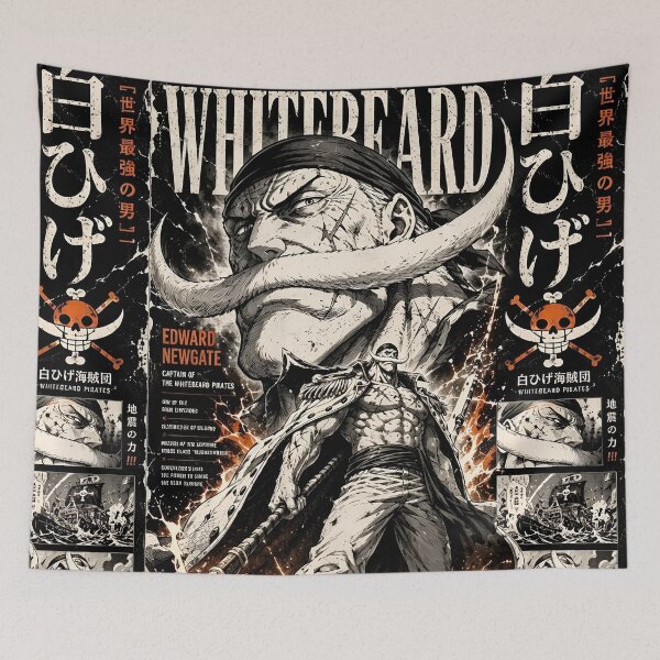 Item preview, Whitebeard One Piece Poster – Edward Newgate Anime, Strongest Man in the World Manga, Whitebeard Pirates  designed and sold by Dyan4.