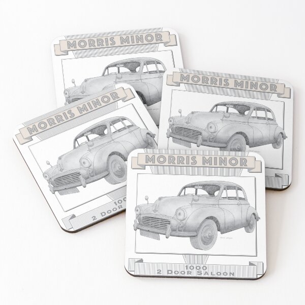 Item preview, Morris Minor 1000 2 Door Saloon Hand-drawn designed and sold by Classic Car Art Drawings.