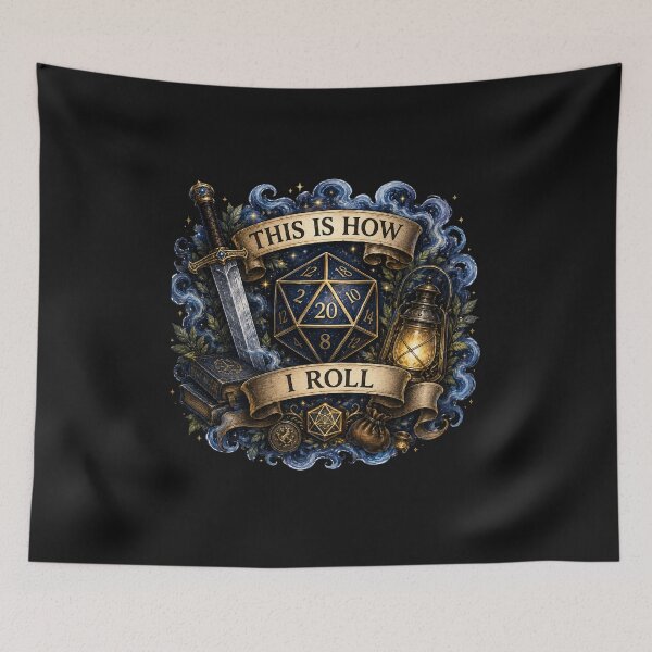 Item preview, D20 Dice Fantasy Gamer Artwork designed and sold by Shirls Boutique.