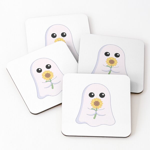 Item preview, Cute Spooky Ghost Holding a Sunflower designed and sold by Opal Aura .