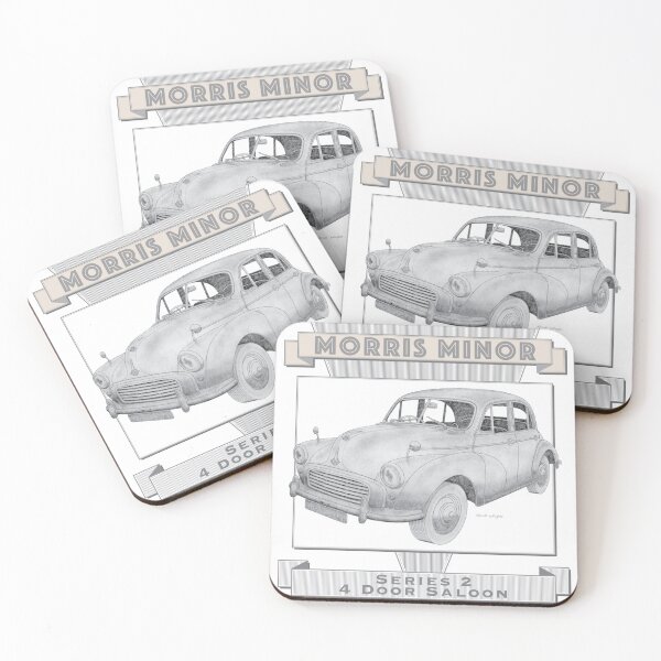 Item preview, Morris Minor Series 2 4 Door Saloon Hand-drawn designed and sold by Classic Car Art Drawings.