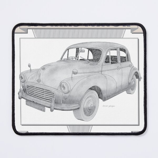 Item preview, Morris Minor Series 2 4 Door Saloon Hand-drawn designed and sold by Classic Car Art Drawings.
