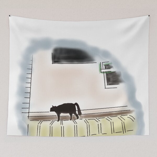 Item preview, Black Cat on the Roof designed and sold by Ployphaiphai .