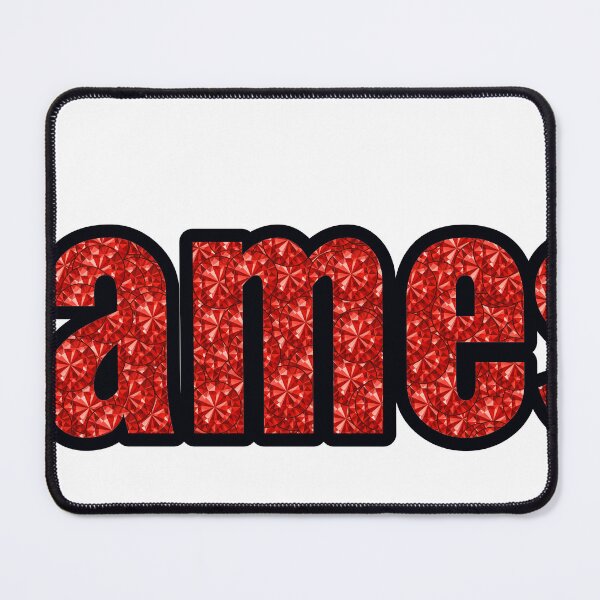 Item preview, James Boy Name Red Rhinestone Texture designed and sold by TheIconSmith.