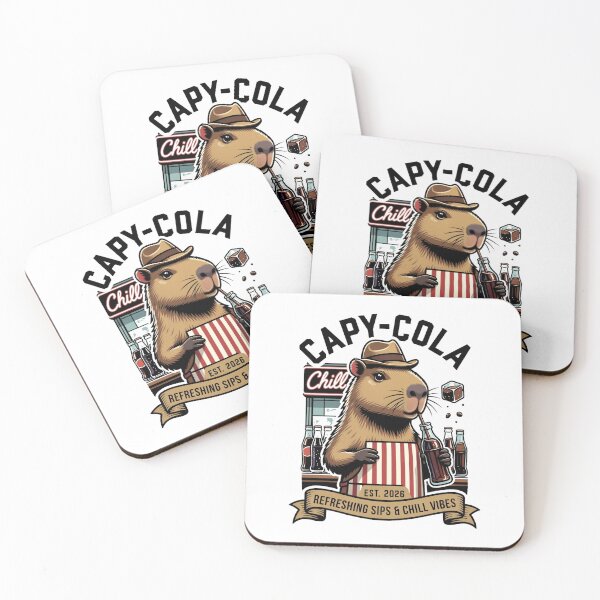 Item preview, Capybara Cola Bottle Chill Retro Vintage Logo designed and sold by octozap.