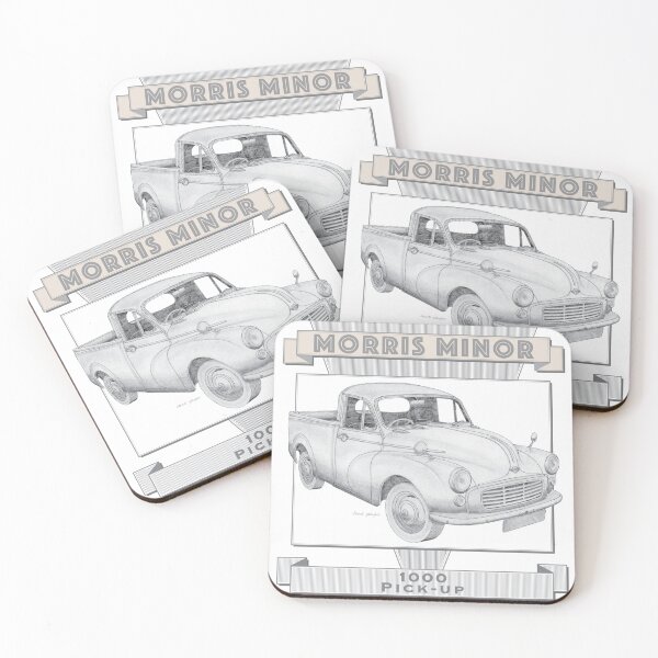 Item preview, Morris Minor 1000 Pick-up Hand-drawn designed and sold by Classic Car Art Drawings.